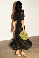 SALE - NEVER FULLY DRESSED - MULTI DOBBY ROSA DRESS PETITE
